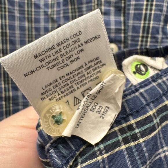 Mountain Khakis Shirt Mens Large Blue Plaid Classic Fit Button Down Tattersall - Picture 7 of 10